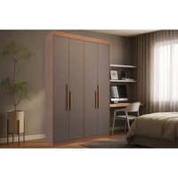 Guarda Roupa Solteiro 4 Portas e 2 Gavetas PH 1805 Carvalho Vermontt - Herval