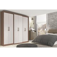 Guarda Roupa Casal 6 Portas e 2 Gavetas PH 1675 Nogueira/Off White - Herval
