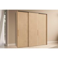 Guarda Roupa Casal 3 Portas de Correr e 2 Gavetas PH 1808 Carvalho Nature/Off White - Herval