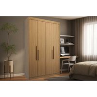 Guarda Roupa Solteiro 4 Portas e 2 Gavetas PH 1805 Cedro - Herval