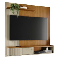 Painel Suspenso Tv 65 Pol 1P 160 cm Aurora Cumaru Opala MADETEC