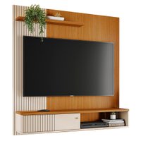 Painel Suspenso Tv 65 Pol 1P 160 cm Aurora Cinamomo Off White MADETEC