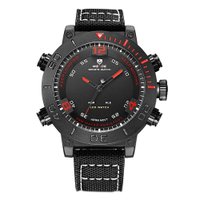 Relógio Masculino Weide AnaDigi WH6103B Preto e Vermelho - Bateria