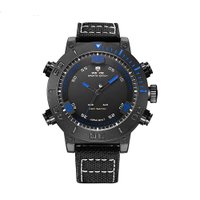 Relógio Masculino Weide AnaDigi WH6103B Preto e Azul - Bateria