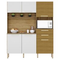 Cozinha Compacta 6P 2G 161 cm Montesa Freijo Supremo Cp Ripado Freijo KTP