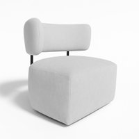 Poltrona Decorativa Orgânica Maya Bouclê Cinza - Pallazio