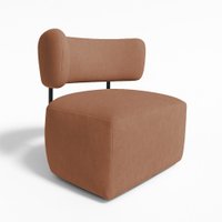 Poltrona Decorativa Orgânica Maya Bouclê Terracota - Pallazio