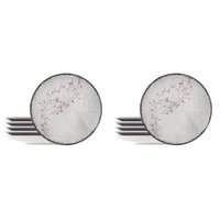 Kit 12 Pratos Rasos Porcelana 25cm Tramontina Floralis Decorada Mesa Posta Eventos