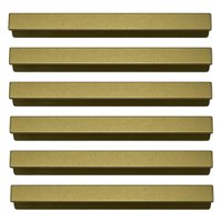Kit 6 Puxadores Retos Líbero Nuovo Torralba 20cm Dourado Sobreposto Cômodas Roupeiros