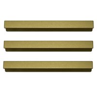 Kit 3 Puxadores para Móveis 20cm Dourado Líbero Nuovo Torralba Sobreposto Armários Gavetas