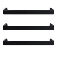 Kit 3 Puxadores Alça Reta 16cm Piauí Torralba Preto Fosco Móveis Gavetas Cômodas