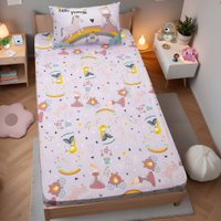 Jogo de Cama Solteiro 2 Pçs Joy 70% Algodão 30% Poliéster Princesas Mágicas