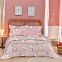 Jogo de Cama Casal Atlantix 3 Pçs 138x188x30 100% Algodão Encanto