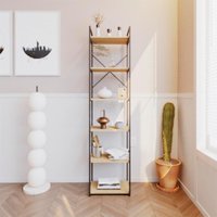 Estante com 6 Prateleiras Brooklyn Vermont e Preta 45 cm