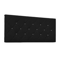 Painel para Cama Box Casal Tânia Poliuretano Preto