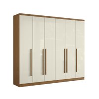 Guarda-Roupa Casal Canadá 6 Portas 8 Gavetas Atacama e Off White