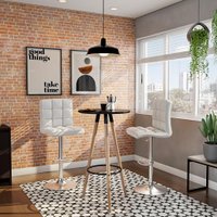 Conjunto com 2 Banquetas Giratórias Fion Branco