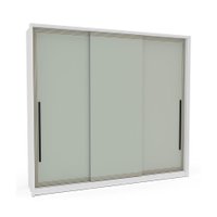Guarda-Roupa Casal Valência 3 Portas 4 Gavetas Branco e Verde