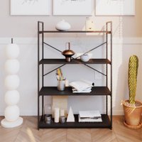 Estante com 4 Prateleiras Brooklyn Preta 80 cm