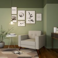 Poltrona Pé Palito Reno Linho Cotton Cru