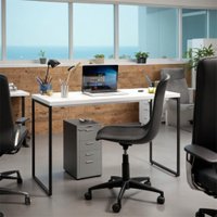 Mesa de Escritório Mars Branca 120 cm