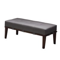 Puff Lívia Cinza e Imbuia 100 cm
