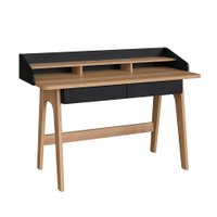 Escrivaninha Flexus 2 GV Hanover e Preta 139 cm