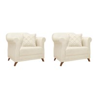 Conjunto com 2 Poltronas Abruzzo Linho Natural