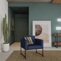 Poltrona Silvana Azul Marinho