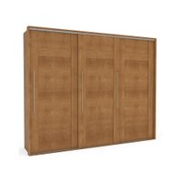 Guarda-Roupa Casal Sevilha Flex com Pés 3 Portas 4 Gavetas Freijó