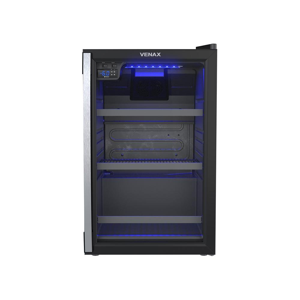 Geladeira/refrigerador 102 Litros 1 Porta Preto Blue Light Invertida - Venax - 110v - Expvbl102
