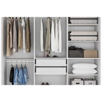 Guarda Roupa Solteiro 6 Portas e 3 Gavetas Paolla Cinamomo/Off White - ACP