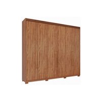 Guarda Roupa Casal 6 Portas e 5 Gavetas c/ 1 Espelho Interno e Pés Aurora Cinamomo - Panan