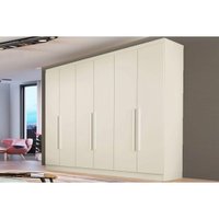 Guarda Roupa Casal Com 6 Portas e 4 Gavetas Oslo Off White - Europa