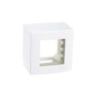Caixa de Sobrepor com Suporte MarGirius Sleek 75x75 para 2 Módulos Branca