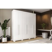 Guarda Roupa Casal 6 Portas e 3 Gavetas Ágata Branco - ACP