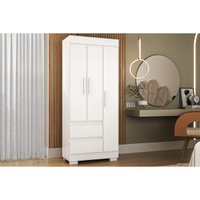 Guarda Roupa Solteiro 3 Portas e 2 Gavetas Maya Branco - ACP