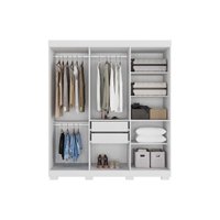 Guarda Roupa Solteiro 6 Portas e 3 Gavetas Paolla Branco - ACP