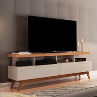 Rack para TV Até 60 Polegadas Hera 2 Gavetas Off White/Nature - Pnr Móveis