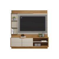 Home p/ TV até 60 Pol Atlanta c/ 2 Portas e 5 Prateleiras186x180cm Nature/Off White - Linea Brasil