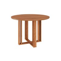 Mesa de Sala Jantar Flora c/ Tampo Madeirado 109cm Cinamomo - Cimol