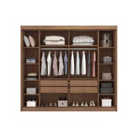 Guarda Roupa Casal 2 Portas e 4 Gavetas Belmonte/Brusque Cumaru 23 - Novo Horizonte