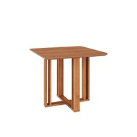 Mesa de Sala Jantar Flora c/ Tampo Madeirado 95X95cm Cinamomo - Cimol