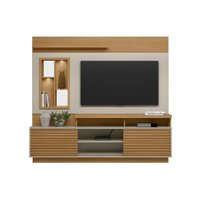Home p/ TV até 60 Pol Eldorado c/ 2 Portas e 2 Prateleiras 181x200cm Nature/Off White - Linea Brasil