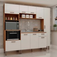 Cozinha Coral Genialflex Essência Freijo White Laca