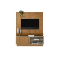 Home p/ TV até 60 Pol Viena c/ 1 Portas e 2 Prateleiras 185x150cm Nature/Off White - Linea Brasil