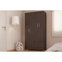 Guarda Roupa Solteiro 4 Portas e 2 Gavetas Lotus Cafe Touch - Demóbile