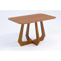 Mesa de Sala Jantar Bromélia Natuame c/ Tampo Madeirado 130x80cm Carvalho/Cinamomo - Cimol