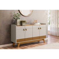 Buffet de Sala Jantar Abruzzo c/ 4 Portas Nature/Off White - Linea Brasil
