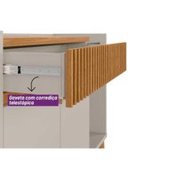 Buffet de Sala Jantar Lucca c/ 2 Portas e 1 Gaveta Nature/Off White - Linea Brasil